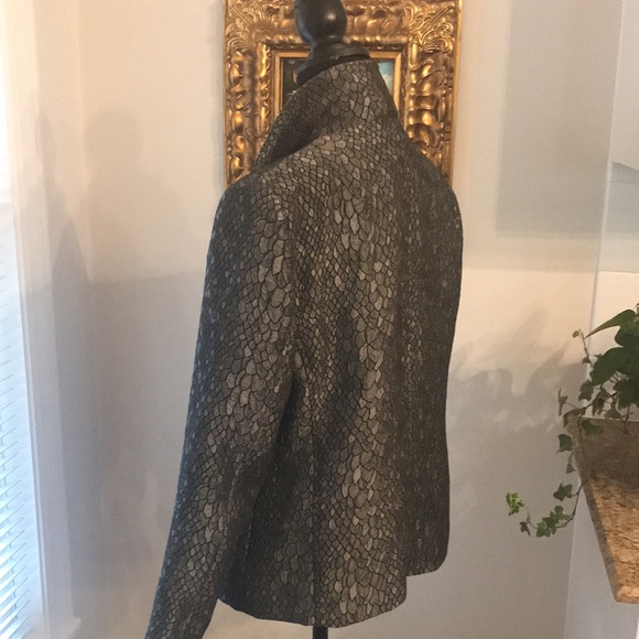 Alfred Dunner Metallic Reptile Jacket - Picture 3 of 7